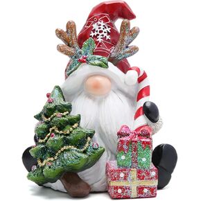 Hodao Christmas Gnome Decor winter Table Swedish Tomte Elf Dwarf Figurines Decor Indoor Home Decorations Resin