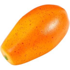 PRETYZOOM 1pc Yellow Papaya Fake Artificial Fruits for Decoration Strawberry Ornament Lifelike Pawpaw Simulated Papaya Model False Papaya Ornament Vivid Fruit Model Vegetable Pu Glue Food