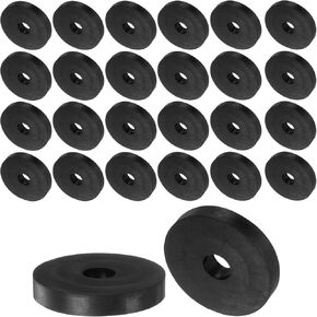 uxcell 100pcs Rubber Spacers 5/8" OD, 1/4" ID, 3/32" Height Round Anti Vibration Spacer Rubber Bushing Grommets Thick Rubber Washers for Home Car Accessories