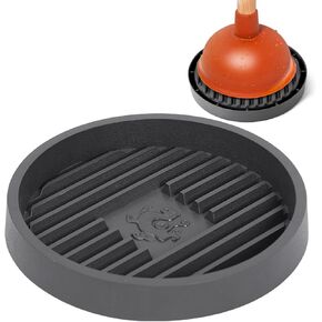 Plunger Holder, Plunger Tray, Plunger Mat Air Drying Mat for Toilet Plunger, Toilet Plunger Holder Only, Toilet Plunger Stand Wicks Water from Plunger and Dries Quickly (1pc)