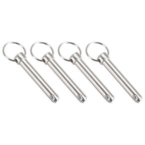 METALLIXITY Quick Release Pins (10mmx60mm) 4Pcs, Carbon Steel Pull Pin - for Shipbuilding, Ship Outfitting, Boat Top