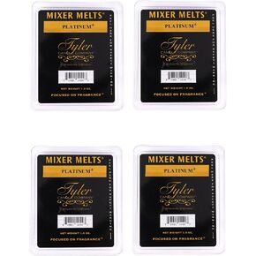 Tyler Candle Company Platinum 1.9 Ounce Scented Mixer Wax Melt Cubes for Tart Burner, Pack of 4