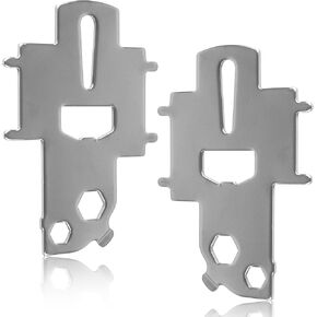 Deck Plate Key Fuel Key, 2 Pieces Plate Deck Tool Key Stainless Steel Boat Gas Key Tool for Gas Fuel Water Waste Fill Fitting Yacht Replacement Key for Fuel Water Tank
