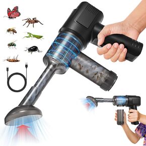 Cordless Bug Vacuum Catcher for Insect Pet Hair Dust Portable Handheld Vacuum Cleaner Rechargeable, High Power Portable Vacuum Cleaner with Strong Suction, Dust Buster, Ideal for Home, Car & Travel