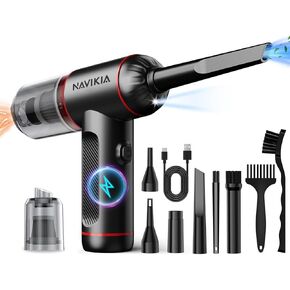 Mini Handheld Vacuum Cordless, 6300PA High Power Portable Car Vacuum Cleaner 4-in-1 50000RPM Compressed Air duster & Air Blower & Pump, Hand Held Vacuum with 3 Gears for Car, Home, Office, Outdoors