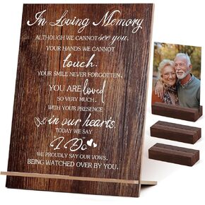 In Loving Memory Wedding Sign, Wedding Wooden Decorations for Reception, Memorial Table Sign for Wedding, Sympathy Gift for Weddings Gifts Anniversaries Reunions.(Classic)