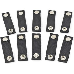 Boat Cover Snap Extender - Black - Extension Size, 3" - Built in Finger Loops. Extend The Life of Your Boat top Canvas! 10 Pack