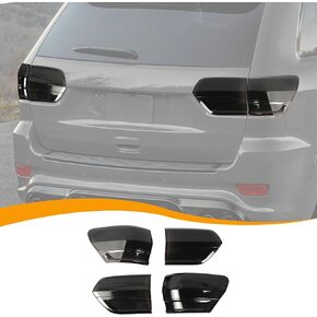 Hoolcar Tail Light Lamp Cover Guard Taillight Trim Bezel Frame Decor Exterior Accessories Compatible with Jeep Grand Cherokee 2021-2023, Smoked Black
