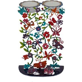 Candlesticks Laser Cut Hand Painted Butterfly Design