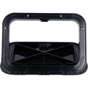 Marine Deck Hatch, ABS Marine Boat Deck Access Hatch Inspection Cover Ultraviolet Resistant14.75x10.6in(Black)
