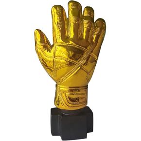 IMIKEYA Award Trophies Goalkeeper Trophy, Gold Glove Trophy Gloves Shape Soccer Match Award Cups for Office Kindergarten
