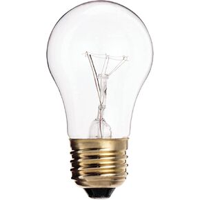 Satco S3720 130V Medium Base 40-Watt A15 Light Bulb, Clear