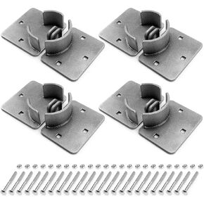 QWORK Heavy Duty Puck Lock and Hasp, 2 Pack High Security Steel Hidden Shackle Keyed Alike Padlocks with Keys for Trucks, Gates, Vans and Vending Machines