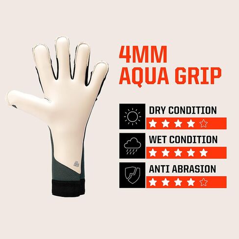 T1TAN Dark Beast + LC - Goalkeeper Gloves - Without Finger Protection - Soccer Goalkeeper Gloves - Size 6 in Kuwait