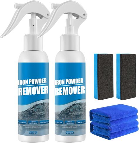 بخاخ مزيل صدأ السيارة من رايهونج، مزيل مسحوق الحديد - مزيل الصدأ متعدد الأغراض، بخاخ مزيل فوري للصدأ، مزيل الصدأ لتنظيف السيارة للأجزاء المعدنية - 100 مل in Kuwait