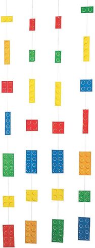 Color Brick Hanging Cutouts - Party Decor - 4 Pieces in Saudi Arabia