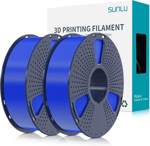 SUNLU 3D Printer Filament PLA Plus 1.75mm, 2kg（4.4lbs） Large Spool PLA+ Filament for Big Project, Dimensional Accuracy +/- 0.02mm, Neatly Wound Filament, Fit Most FDM Printer, 2KG-1 Pack, Black in Saudi Arabia