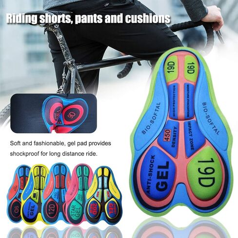 Soft Seat Pad, Silicone Cycling Shorts Gel Pad with Shockproof Cushion, 9D Cycling Cushion, MTB Bike Seat Bicycle Underwear Pads Cycling Shorts Riding Base,Breathable in Saudi Arabia