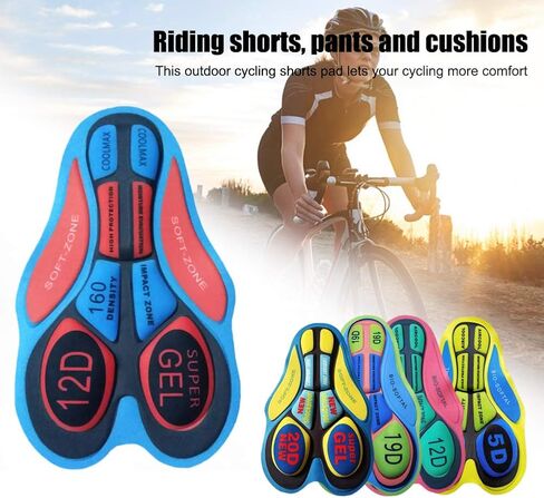 Soft Seat Pad, Silicone Cycling Shorts Gel Pad with Shockproof Cushion, 9D Cycling Cushion, MTB Bike Seat Bicycle Underwear Pads Cycling Shorts Riding Base,Breathable in Saudi Arabia