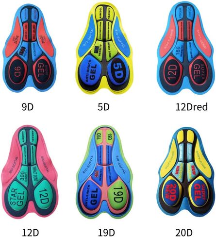 Soft Seat Pad, Silicone Cycling Shorts Gel Pad with Shockproof Cushion, 9D Cycling Cushion, MTB Bike Seat Bicycle Underwear Pads Cycling Shorts Riding Base,Breathable in Saudi Arabia