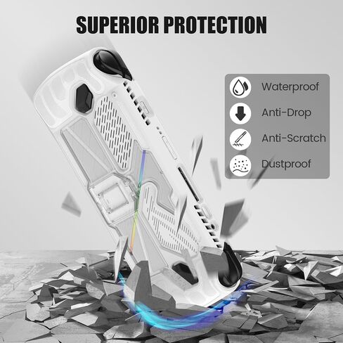ملحق 3 في 1 لجهاز ASUS ROG Ally - [حافظة واقية بمسند + 2 واقي شاشة + 4 واقيات عصا التحكم]، زجاج مقسى، شفاف فائق الدقة، مضاد للخدش، مضاد لبصمات الأصابع in Saudi Arabia