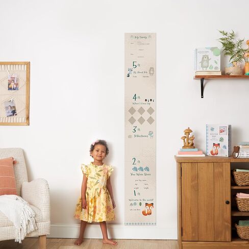 C.R. Gibson Forest Friends Vinyl Baby Growth Chart for Walls, 8" x 72", Multicolor in Saudi Arabia