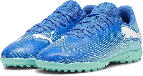 حذاء رياضي PUMA Future Play Turf Training (Little Big Kid)، Hyperlink Blue/Mint White، 2.5 US للجنسين in Saudi Arabia