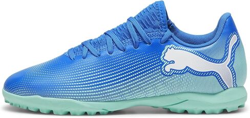 حذاء رياضي PUMA Future Play Turf Training (Little Big Kid)، Hyperlink Blue/Mint White، 2.5 US للجنسين in Saudi Arabia