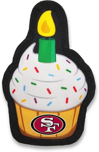 مجموعة حفلات عيد ميلاد الكلاب NFL SAN Francisco 49ERS مكونة من 8 قطع مع 1 باندانا كرة قدم صغيرة/متوسطة، 1 لعبة كعكة عيد ميلاد و6 بالونات عيد ميلاد، مجموعة عيد ميلاد للكلاب، زي، ملحقات حفلات الكلاب الممتعة in Saudi Arabia