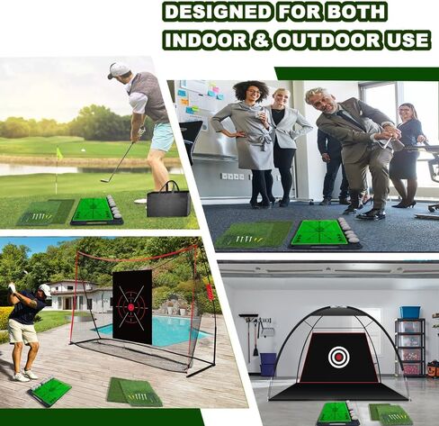 Golf Training Mat Impact Swing Hitting Practice Board w/Heavy Duty Rubber Base, Versatile Replaceable Surface, Outdoor/Indoor Training Aid for Swing Path Feedback in Saudi Arabia