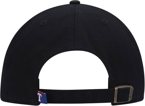 47 Texas Rangers Mens Womens Clean Up Adjustable Strapback Black Hat with White Logo in Saudi Arabia