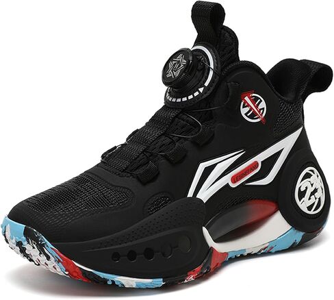 VITUOFLY Kids Basketball Shoes Boys Air Cushion Sneakers Girls Mid Top School Training Shoes Non-Slip Outdoor Sports Shoes Comfortable Boys Running Shoes Durable Little Kid/Big Kid in Kuwait
