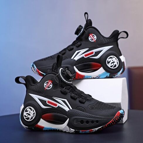 VITUOFLY Kids Basketball Shoes Boys Air Cushion Sneakers Girls Mid Top School Training Shoes Non-Slip Outdoor Sports Shoes Comfortable Boys Running Shoes Durable Little Kid/Big Kid in Kuwait