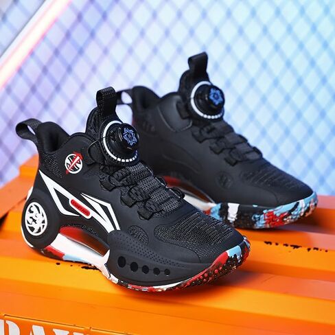 VITUOFLY Kids Basketball Shoes Boys Air Cushion Sneakers Girls Mid Top School Training Shoes Non-Slip Outdoor Sports Shoes Comfortable Boys Running Shoes Durable Little Kid/Big Kid in Kuwait
