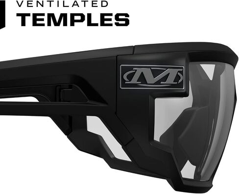 Mechanix Wear: نظارات أمان Vision Type-X مع تقنية متقدمة مضادة للضباب، ومقاومة للخدش، وإطار أسود، ونظارات واقية، وخفيفة الوزن، ومعابد جيدة التهوية، للاستخدام الداخلي والخارجي (عدسة شفافة) in Saudi Arabia