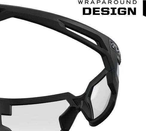 Mechanix Wear: نظارات أمان Vision Type-X مع تقنية متقدمة مضادة للضباب، ومقاومة للخدش، وإطار أسود، ونظارات واقية، وخفيفة الوزن، ومعابد جيدة التهوية، للاستخدام الداخلي والخارجي (عدسة شفافة) in Saudi Arabia