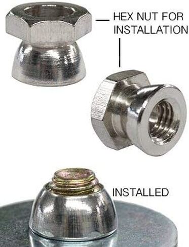 (10pcs) BelMetric M10 Tamper Proof Security Break Off Shear Nut Stainlesss Steel NSHEAR10SS in Saudi Arabia
