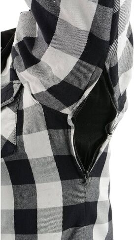 Milwaukee Leather MPM1629 Men's Plaid Hooded Flannel Biker Shirt with CE Approved Armor - Reinforced w/Aramid Fibers in Saudi Arabia