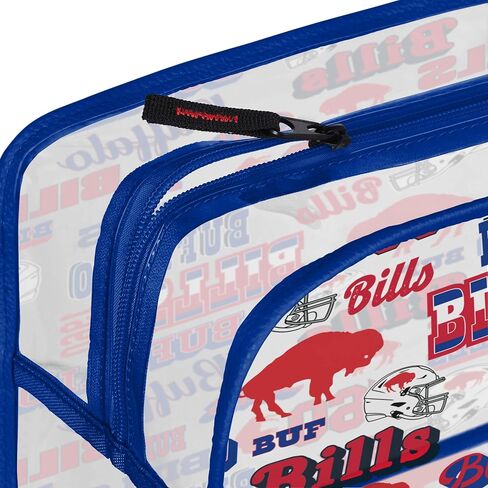 FOCO NFL Unisex-Adult NFL Team Logo Repeat Retro Print Clear Cosmetic Bag in Saudi Arabia
