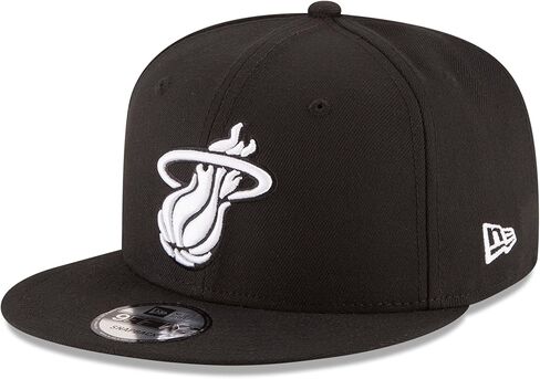 New Era NBA Miami Heat Men's 9Fifty Snapback Cap, One Size, Black in Saudi Arabia