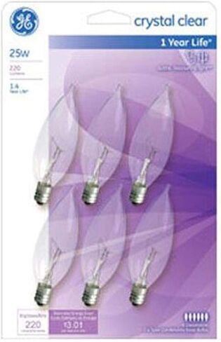 لمبة شمعة G E Lighting GE 6PK 25 واط in Saudi Arabia