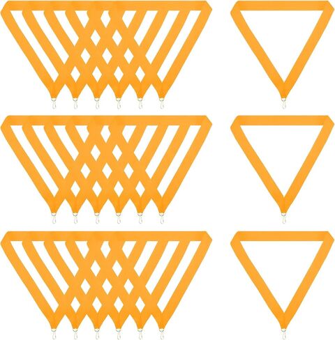 PATIKIL Award Neck Ribbons with Snap Clips, 30 Pcs Polyester Striped Medal Lanyards Ribbon for Competitions Sports Meetings Sports Party, Black Orange in Saudi Arabia