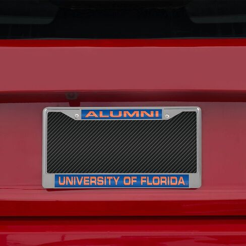 إطار من الكروم مقطوع بالليزر مقاس 12 بوصة × 6 بوصة من Rico Industries NCAA Florida Gators - ملحقات السيارة/الشاحنة/سيارات الدفع الرباعي in Saudi Arabia