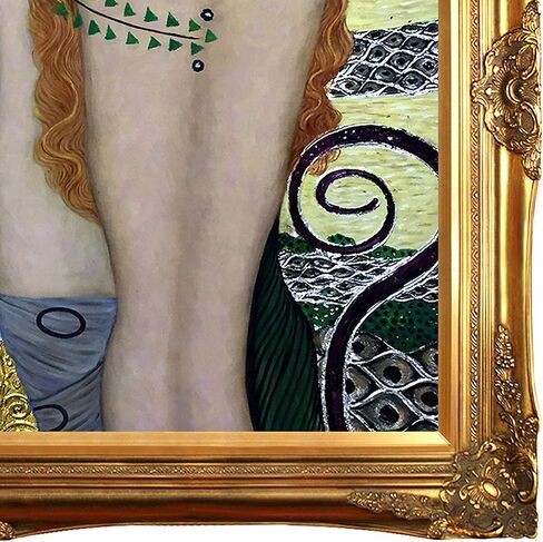 La Pastiche Water Serpents I عمل فني مزين بالمعدن من تصميم غوستاف كليمت مع إطار ذهبي فيكتوري in Kuwait