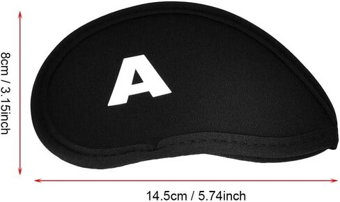 Dioche Golf Iron Club Covers, Neoprene 10Pcs Set with Numbers/Letters (Black, Sport Accessory) in Saudi Arabia