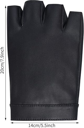 زوجان من القفازات المصنوعة من الجلد الصناعي بدون أصابع، قفازات رياضية خارجية للرجال in Kuwait