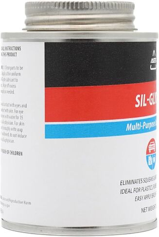 AGS Automotive Solutions SIL-Glyde Brush Top يمكن أن يكون مركب تشحيم متعدد الأغراض مناسب لجميع الأحوال الجوية لجميع الأسطح، علبة تشحيم 118 مل، مادة تشحيم سيليكون، تضمن مقاومة الاحتكاك in Saudi Arabia