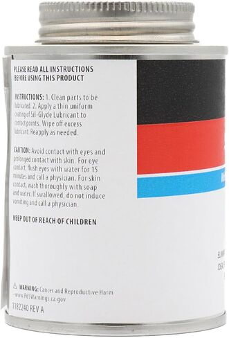 AGS Automotive Solutions SIL-Glyde Brush Top يمكن أن يكون مركب تشحيم متعدد الأغراض مناسب لجميع الأحوال الجوية لجميع الأسطح، علبة تشحيم 118 مل، مادة تشحيم سيليكون، تضمن مقاومة الاحتكاك in Saudi Arabia