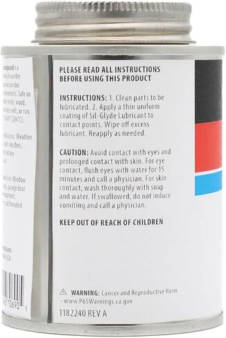 AGS Automotive Solutions SIL-Glyde Brush Top يمكن أن يكون مركب تشحيم متعدد الأغراض مناسب لجميع الأحوال الجوية لجميع الأسطح، علبة تشحيم 118 مل، مادة تشحيم سيليكون، تضمن مقاومة الاحتكاك in Saudi Arabia