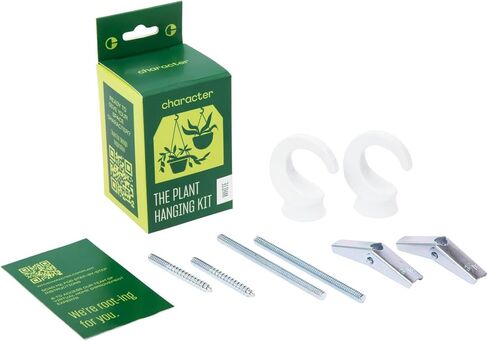 Character The Plant Hanging Kit with Toggle Bolts, Hooks, Screws, and Instructions for an Easy, Heavy Duty Ceiling Installation, White in Saudi Arabia